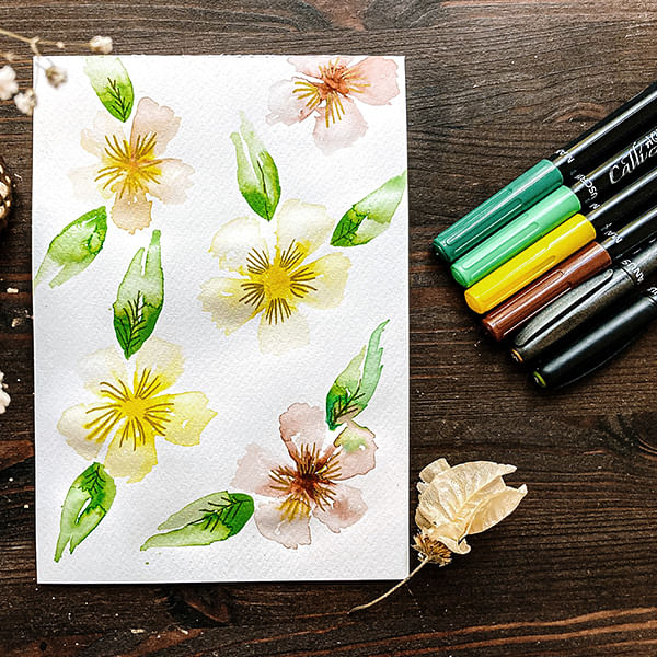 How to to create your own watercolour flowers!